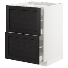 Доставка из Польши METOD / MAXIMERA sza st pl/2fr/2szu, bialy/Lerhyttan bejcowane na czarno, 60x60 cm ИКЕА-69257187, ЕВРОИКЕА Калининград