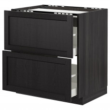 Доставка из Польши METOD / MAXIMERA sza st pl/2fr/2szu, czarny/Lerhyttan bejcowane na czarno, 80x60 cm ИКЕА-09260121, ЕВРОИКЕА Калининград