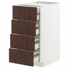 Доставка из Польши METOD / MAXIMERA sza stj 4fr/2n/3sr szu, bialy/Sinarp brazowy, 40x60 cm ИКЕА-09404068, ЕВРОИКЕА Калининград