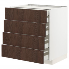 Доставка из Польши METOD / MAXIMERA sza stj 4fr/2n/3sr szu, bialy/Sinarp brazowy, 80x60 cm ИКЕА-89404074, ЕВРОИКЕА Калининград