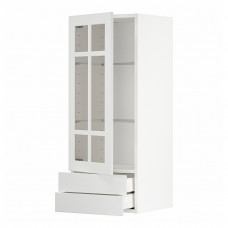Доставка из Польши METOD / MAXIMERA sza sc szkl drz/2 szu, bialy/Stensund bialy, 40x100 cm ИКЕА-99467438, ЕВРОИКЕА Калининград