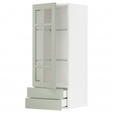 Доставка из Польши METOD / MAXIMERA sza sc szkl drz/2 szu, bialy/Stensund jasnozielony, 40x100 cm ИКЕА-69486424, ЕВРОИКЕА Калининград
