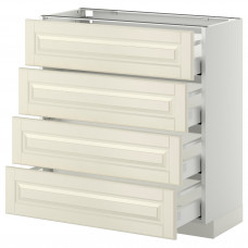 Доставка из Польши METOD / MAXIMERA sz stj 4fr/4szu, bialy/Bodbyn kremowy, 80x37 cm ИКЕА-59026475, ЕВРОИКЕА Калининград