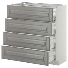 Доставка из Польши METOD / MAXIMERA sz stj 4fr/4szu, bialy/Bodbyn szary, 80x37 cm ИКЕА-39026481, ЕВРОИКЕА Калининград