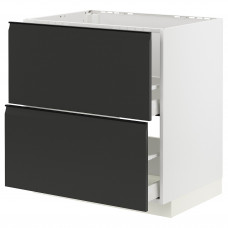 Доставка из Польши METOD / MAXIMERA sz stj zl+2fr/2szu, bialy/Upplov matowy antracyt, 80x60 cm ИКЕА-09493757, ЕВРОИКЕА Калининград