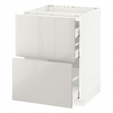 Доставка из Польши METOD / MAXIMERA sz stj pl/2fr/3szu, bialy/Ringhult jasnoszary, 60x60 cm ИКЕА-69142436, ЕВРОИКЕА Калининград