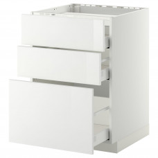 Доставка из Польши METOD / MAXIMERA sz stj pl/3fr/3szu, bialy/Ringhult bialy, 60x60 cm ИКЕА-09027062, ЕВРОИКЕА Калининград