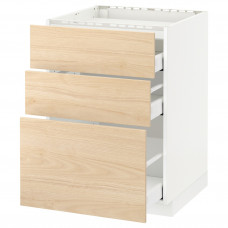 Доставка из Польши METOD / MAXIMERA sz stj pl/3fr/3szu, bialy/Askersund wzor jasny jesion, 60x60 cm ИКЕА-99215916, ЕВРОИКЕА Калининград