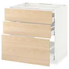 Доставка из Польши METOD / MAXIMERA sz stj pl/3fr/3szu, bialy/Askersund wzor jasny jesion, 80x60 cm ИКЕА-79215917, ЕВРОИКЕА Калининград