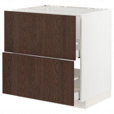 Доставка из Польши METOD / MAXIMERA sz stj zl+2fr/2szu, bialy/Sinarp brazowy, 80x60 cm ИКЕА-69404447, ЕВРОИКЕА Калининград