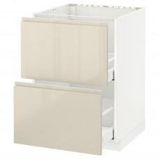 Доставка из Польши METOD / MAXIMERA sz stj zl+2fr/2szu, bialy/Voxtorp wysoki polysk jasny bez, 60x60 cm ИКЕА-09142972, ЕВРОИКЕА Калининград
