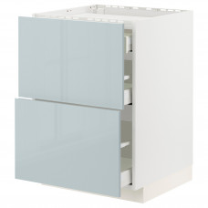 Доставка из Польши METOD / MAXIMERA Светло-серо-синий шкаф White/Kallarp 60x60 cm ИКЕА-59479532, ЕВРОИКЕА Калининград