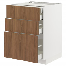 Доставка из Польши METOD / MAXIMERA sz stj 3fr/2n/sr/w szu, bialy/Tistorp imitacja brazowego orzecha, 60x60 cm ИКЕА-29519501, ЕВРОИКЕА Калининград
