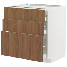 Доставка из Польши METOD / MAXIMERA sz stj 3fr/2n/sr/w szu, bialy/Tistorp imitacja brazowego orzecha, 80x60 cm ИКЕА-89519602, ЕВРОИКЕА Калининград