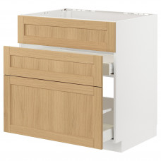 Доставка из Польши METOD / MAXIMERA sz stj zl+3fr/2szu, bialy/Forsbacka dab, 80x60 cm ИКЕА-99509155, ЕВРОИКЕА Калининград