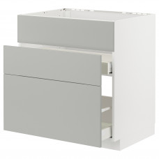 Доставка из Польши METOD / MAXIMERA sz stj zl+3fr/2szu, bialy/Havstorp jasnoszary, 80x60 cm ИКЕА-39538523, ЕВРОИКЕА Калининград