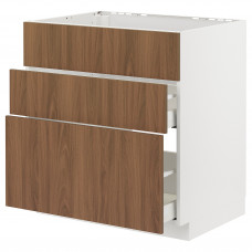 Доставка из Польши METOD / MAXIMERA sz stj zl+3fr/2szu, bialy/Tistorp imitacja brazowego orzecha, 80x60 cm ИКЕА-69519518, ЕВРОИКЕА Калининград