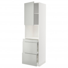 Доставка из Польши METOD / MAXIMERA sza do mikr komb drzw/3szu, bialy/Havstorp jasnoszary, 60x60x220 cm ИКЕА-39537967, ЕВРОИКЕА Калининград