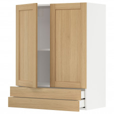 Доставка из Польши METOD / MAXIMERA sza sc 2 drz/2 szuf, bialy/Forsbacka dab, 80x100 cm ИКЕА-79509397, ЕВРОИКЕА Калининград