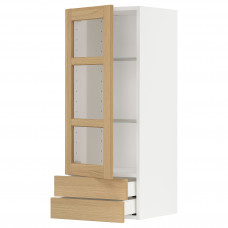 Доставка из Польши METOD / MAXIMERA sza sc szkl drz/2 szu, bialy/Forsbacka dab, 40x100 cm ИКЕА-49509394, ЕВРОИКЕА Калининград