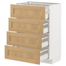 Доставка из Польши METOD / MAXIMERA sza st 4fr/4szu, bialy/Forsbacka dab, 60x37 cm ИКЕА-79509203, ЕВРОИКЕА Калининград