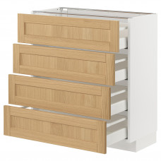 Доставка из Польши METOD / MAXIMERA sza st 4fr/4szu, bialy/Forsbacka dab, 80x37 cm ИКЕА-09509206, ЕВРОИКЕА Калининград
