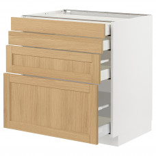 Доставка из Польши METOD / MAXIMERA sza st 4fr/4szu, bialy/Forsbacka dab, 80x60 cm ИКЕА-69509251, ЕВРОИКЕА Калининград