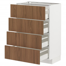 Доставка из Польши METOD / MAXIMERA sza st 4fr/4szu, bialy/Tistorp imitacja brazowego orzecha, 60x37 cm ИКЕА-69519882, ЕВРОИКЕА Калининград