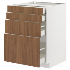 Доставка из Польши METOD / MAXIMERA sza st 4fr/4szu, bialy/Tistorp imitacja brazowego orzecha, 60x60 cm ИКЕА-99519767, ЕВРОИКЕА Калининград