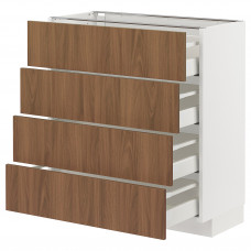 Доставка из Польши METOD / MAXIMERA sza st 4fr/4szu, bialy/Tistorp imitacja brazowego orzecha, 80x37 cm ИКЕА-29519054, ЕВРОИКЕА Калининград