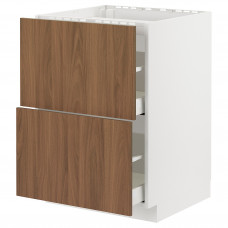 Доставка из Польши METOD / MAXIMERA sza st pl/2fr/2szu, bialy/Tistorp imitacja brazowego orzecha, 60x60 cm ИКЕА-89518928, ЕВРОИКЕА Калининград