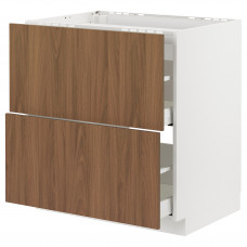 Доставка из Польши METOD / MAXIMERA sza st pl/2fr/2szu, bialy/Tistorp imitacja brazowego orzecha, 80x60 cm ИКЕА-99519178, ЕВРОИКЕА Калининград