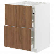 Доставка из Польши METOD / MAXIMERA sza st pl/2fr/3szu, bialy/Tistorp imitacja brazowego orzecha, 60x60 cm ИКЕА-89519923, ЕВРОИКЕА Калининград