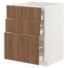 Доставка из Польши METOD / MAXIMERA sza st pl/3fr/3szu, bialy/Tistorp imitacja brazowego orzecha, 60x60 cm ИКЕА-69519721, ЕВРОИКЕА Калининград