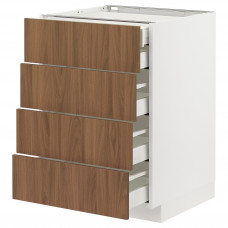 Доставка из Польши METOD / MAXIMERA sza stj 4fr/2n/3sr szu, bialy/Tistorp imitacja brazowego orzecha, 60x60 cm ИКЕА-39519015, ЕВРОИКЕА Калининград