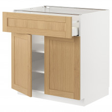 Доставка из Польши METOD / MAXIMERA sza stj szuf/2 drz, bialy/Forsbacka dab, 80x60 cm ИКЕА-49509233, ЕВРОИКЕА Калининград
