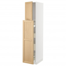 Доставка из Польши METOD / MAXIMERA sza wys z wys 1drz/4szu, bialy/Forsbacka dab, 40x60x200 cm ИКЕА-49509488, ЕВРОИКЕА Калининград