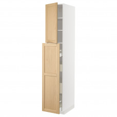 Доставка из Польши METOD / MAXIMERA sza wys z wys 4szu/1drz/2pol, bialy/Forsbacka dab, 40x60x220 cm ИКЕА-89509491, ЕВРОИКЕА Калининград