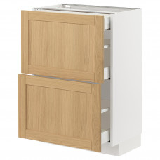 Доставка из Польши METOD / MAXIMERA szafka stj 2fr/3szu, bialy/Forsbacka dab, 60x37 cm ИКЕА-39509281, ЕВРОИКЕА Калининград