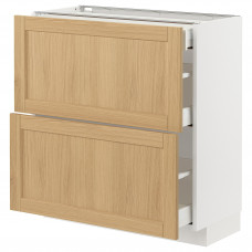 Доставка из Польши METOD / MAXIMERA szafka stj 2fr/3szu, bialy/Forsbacka dab, 80x37 cm ИКЕА-79509284, ЕВРОИКЕА Калининград