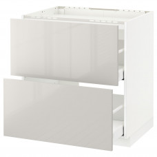 Доставка из Польши METOD / MAXIMERA sz stj pl/2fr/2szu, bialy/Ringhult jasnoszary, 80x60 cm ИКЕА-99141968, ЕВРОИКЕА Калининград