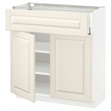 Доставка из Польши METOD / MAXIMERA sza stj szuf/2 drz, bialy/Bodbyn kremowy, 80x37 cm ИКЕА-39456975, ЕВРОИКЕА Калининград