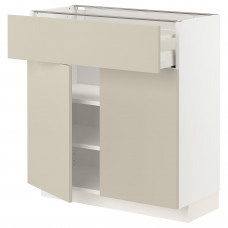 Доставка из Польши METOD / MAXIMERA sza stj szuf/2 drz, bialy/Havstorp bezowy, 80x37 cm ИКЕА-69461739, ЕВРОИКЕА Калининград