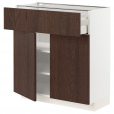 Доставка из Польши METOD / MAXIMERA sza stj szuf/2 drz, bialy/Sinarp brazowy, 80x37 cm ИКЕА-09469823, ЕВРОИКЕА Калининград