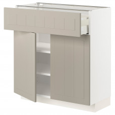 Доставка из Польши METOD / MAXIMERA sza stj szuf/2 drz, bialy/Stensund bezowy, 80x37 cm ИКЕА-29456080, ЕВРОИКЕА Калининград