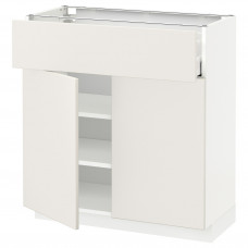 Доставка из Польши METOD / MAXIMERA sza stj szuf/2 drz, bialy/Veddinge bialy, 80x37 cm ИКЕА-19467791, ЕВРОИКЕА Калининград