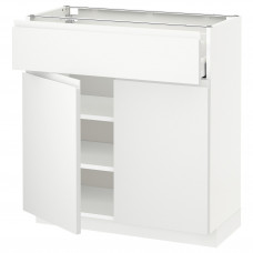 Доставка из Польши METOD / MAXIMERA sza stj szuf/2 drz, bialy/Voxtorp matowy bialy, 80x37 cm ИКЕА-19466334, ЕВРОИКЕА Калининград