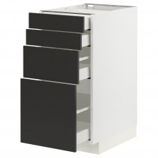 Доставка из Польши METOD / MAXIMERA sza st 4fr/4szu, bialy/Nickebo matowy antracyt, 40x60 cm ИКЕА-89498421, ЕВРОИКЕА Калининград