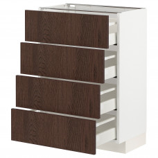 Доставка из Польши METOD / MAXIMERA sza st 4fr/4szu, bialy/Sinarp brazowy, 60x37 cm ИКЕА-89404111, ЕВРОИКЕА Калининград
