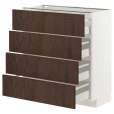 Доставка из Польши METOD / MAXIMERA sza st 4fr/4szu, bialy/Sinarp brazowy, 80x37 cm ИКЕА-29404114, ЕВРОИКЕА Калининград
